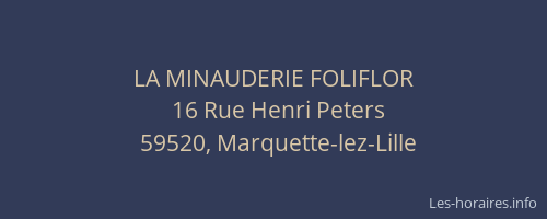 LA MINAUDERIE FOLIFLOR