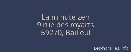 La minute zen