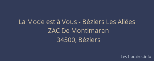 La Mode est à Vous - Béziers Les Allées