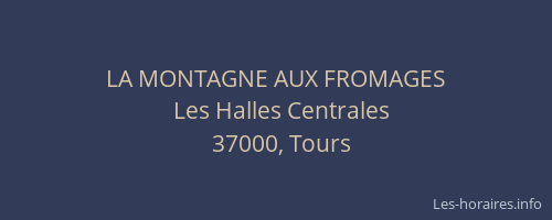 LA MONTAGNE AUX FROMAGES