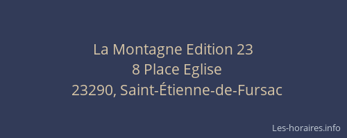 La Montagne Edition 23