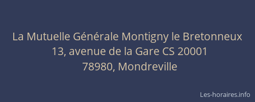 La Mutuelle G&eacute;n&eacute;rale Montigny le Bretonneux