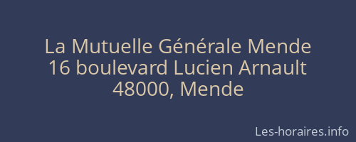 La Mutuelle Générale Mende