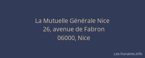 La Mutuelle Générale Nice