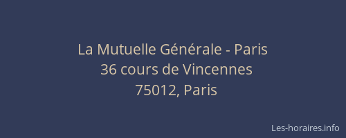 La Mutuelle Générale - Paris