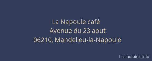 La Napoule café