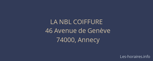 LA NBL COIFFURE