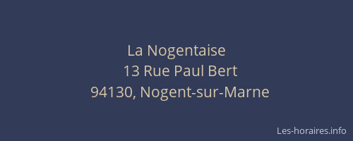 La Nogentaise