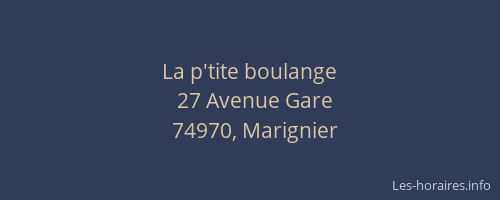 La p'tite boulange