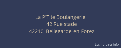 La P'Tite Boulangerie