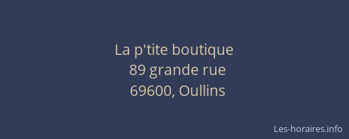 La p'tite boutique