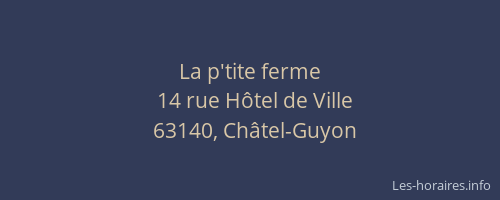 La p'tite ferme