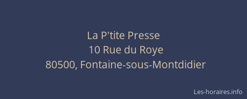 La P'tite Presse