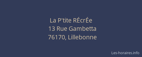 La P'tite RÉcrÉe