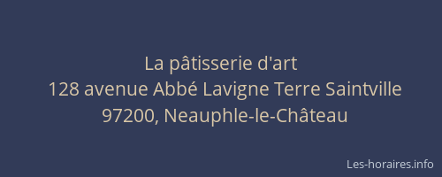 La p&acirc;tisserie d'art