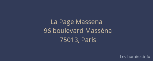 La Page Massena