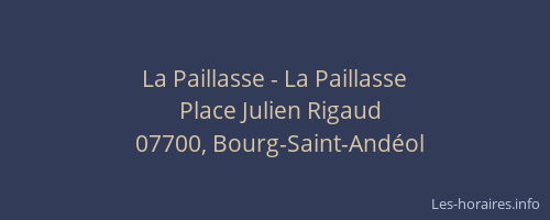 La Paillasse - La Paillasse