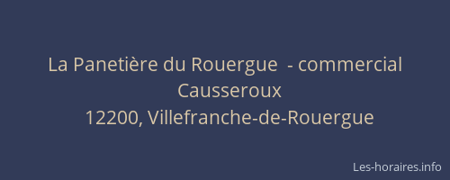 La Paneti&egrave;re du Rouergue  - commercial