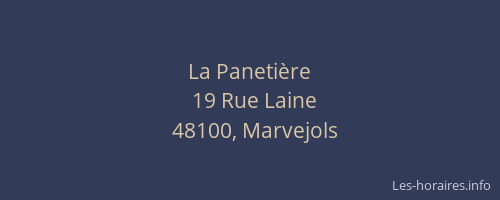 La Paneti&egrave;re