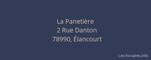 La Paneti&egrave;re
