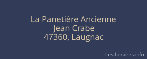 La Panetière Ancienne