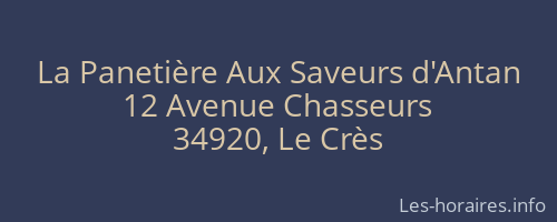 La Panetière Aux Saveurs d'Antan