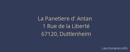La Panetiere d' Antan