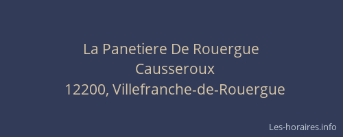La Panetiere De Rouergue