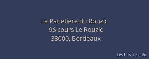 La Panetiere du Rouzic
