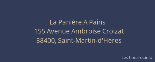 La Panière A Pains