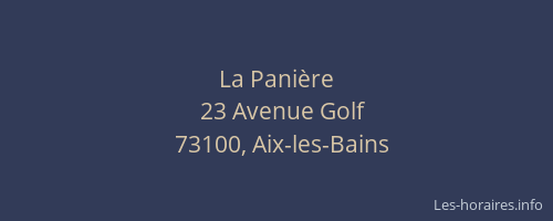 La Pani&egrave;re