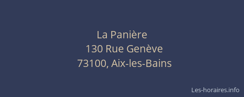 La Pani&egrave;re
