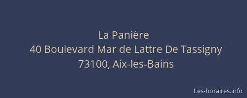 La Pani&egrave;re
