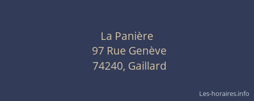 La Pani&egrave;re
