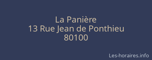 La Pani&egrave;re