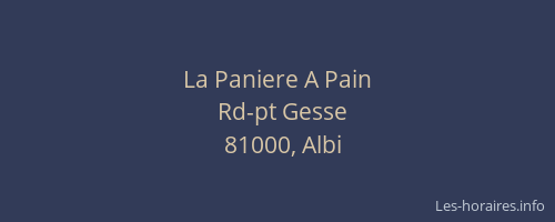 La Paniere A Pain