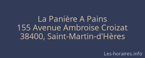 La Panière A Pains