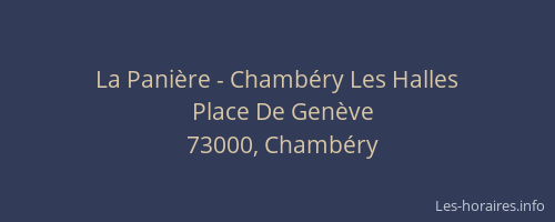 La Panière - Chambéry Les Halles