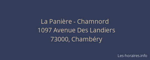 La Panière - Chamnord