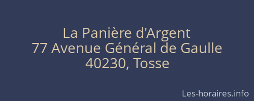 La Panière d'Argent