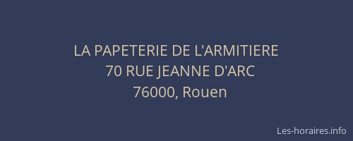 LA PAPETERIE DE L'ARMITIERE