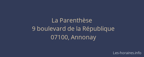 La Parenthèse