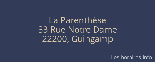 La Parenthèse