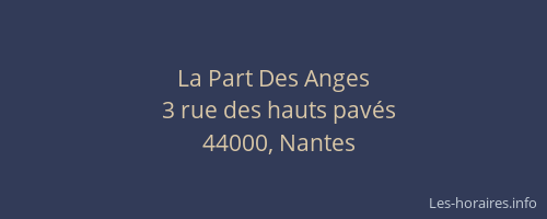 La Part Des Anges