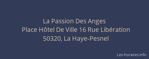 La Passion Des Anges