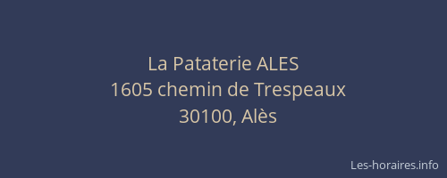 La Pataterie ALES