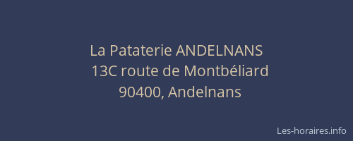 La Pataterie ANDELNANS