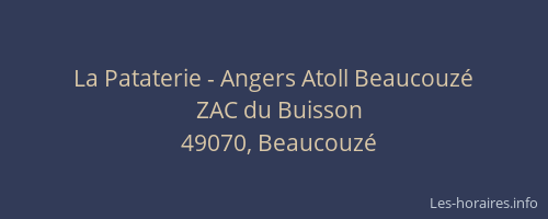 La Pataterie - Angers Atoll Beaucouzé