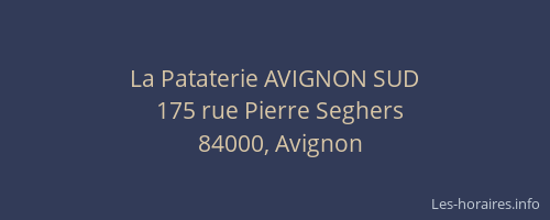La Pataterie AVIGNON SUD