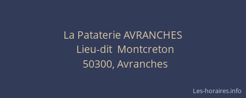 La Pataterie AVRANCHES